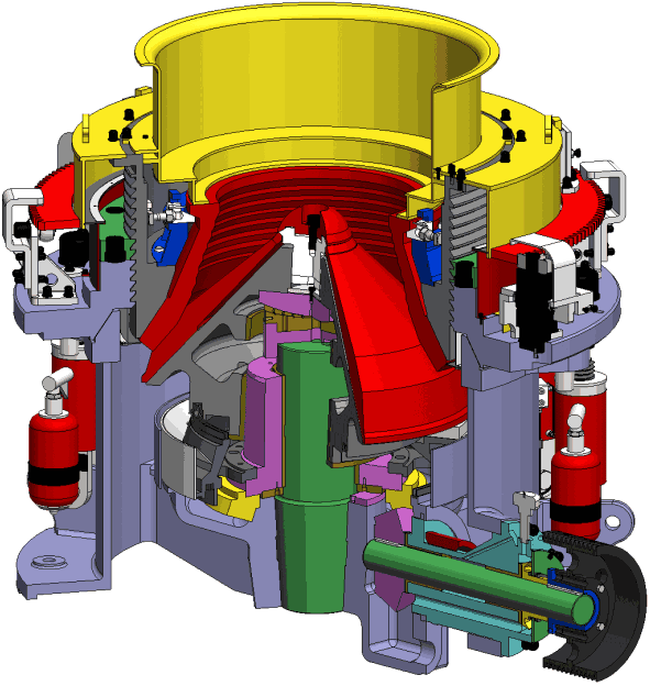Working principle of multi-cylinder hydraulic cone crusher